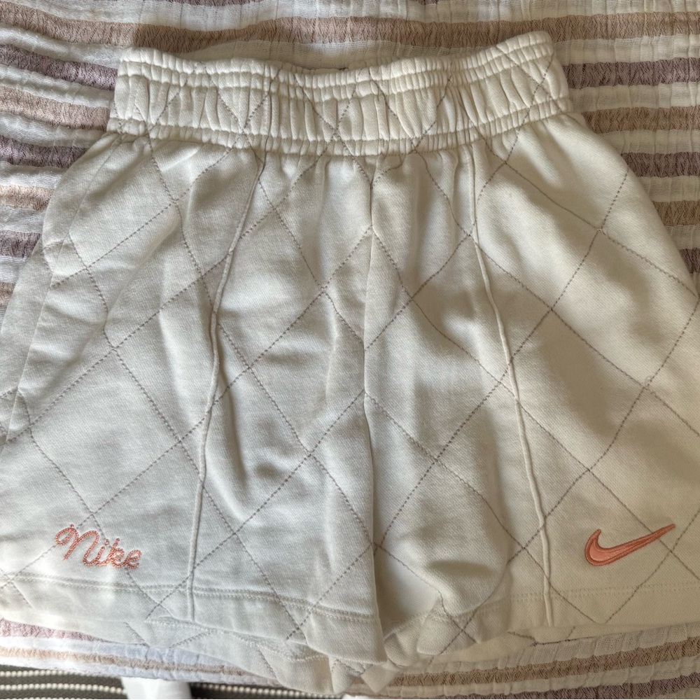 Nike Cream Quilted Shorts
